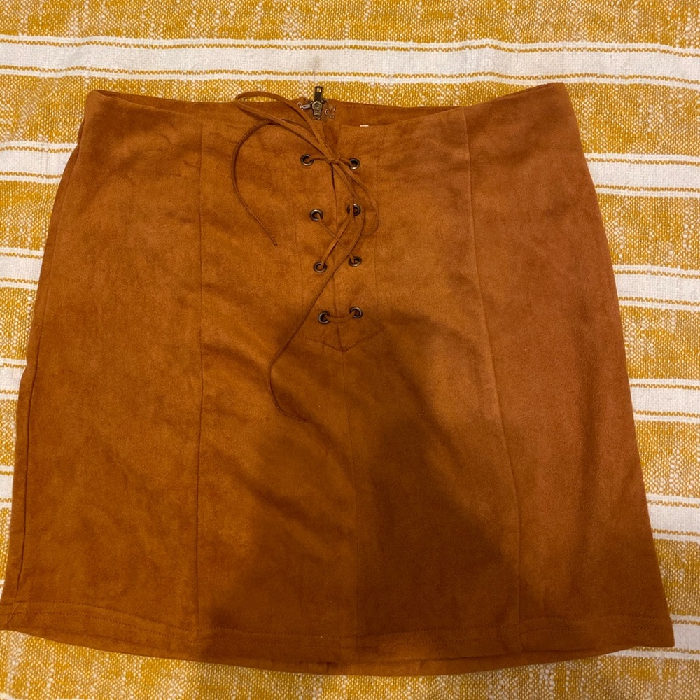 Faux Suede Skirt
